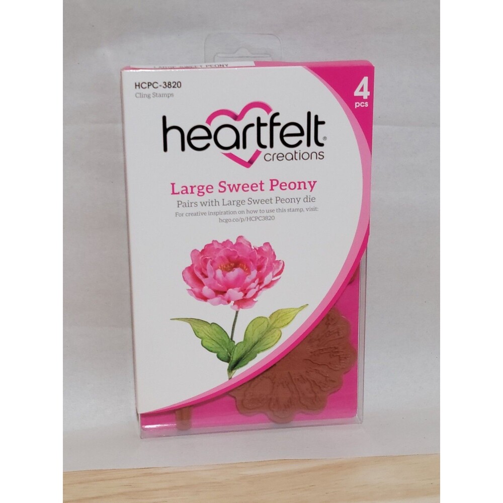 Heartfelt Creations Large Sweet Peony Cling Stamps HCPC-3820